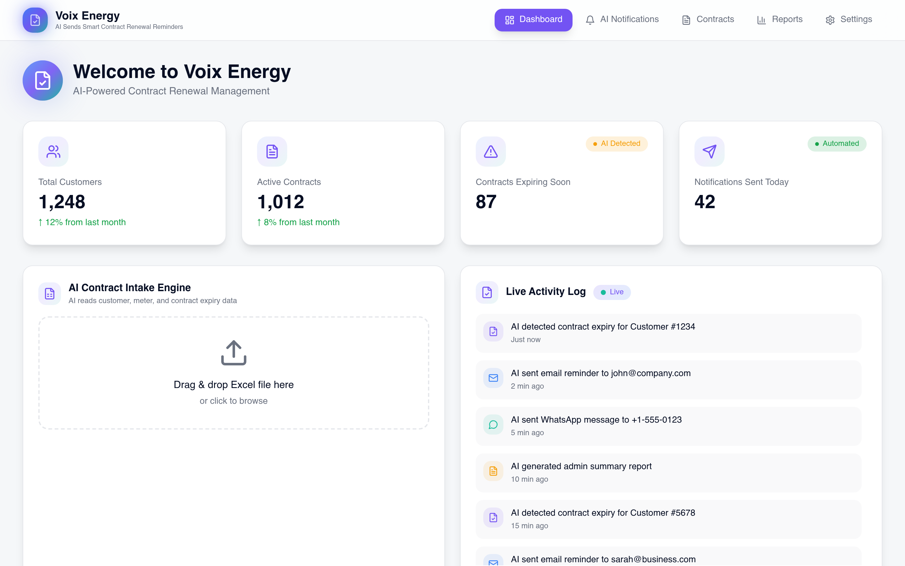 Voix Energy — screenshot